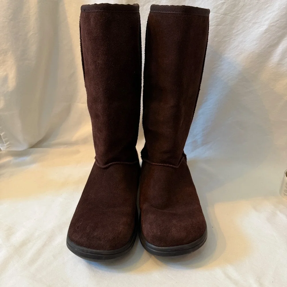 Rocket Dog Brown Suede Faux Fur Lined Winter Boots Womens 10 C185 12190